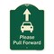 Signmission Designer Series-Please Pull Forward With Graphic And Ahead Arrow, 24" x 18", G-1824-9934 A-DES-G-1824-9934 - alternate 1